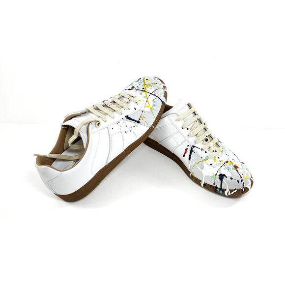 MAISON MARGIELA Leather Sneakers US8 UK7 EU41 Paint Splatter main image 9